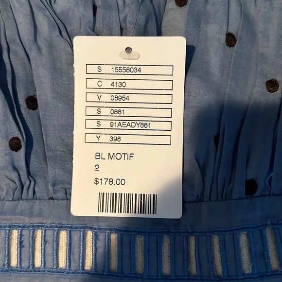 Anthropologie Floreat Blue A Line dress Spring - Picture 6 of 10